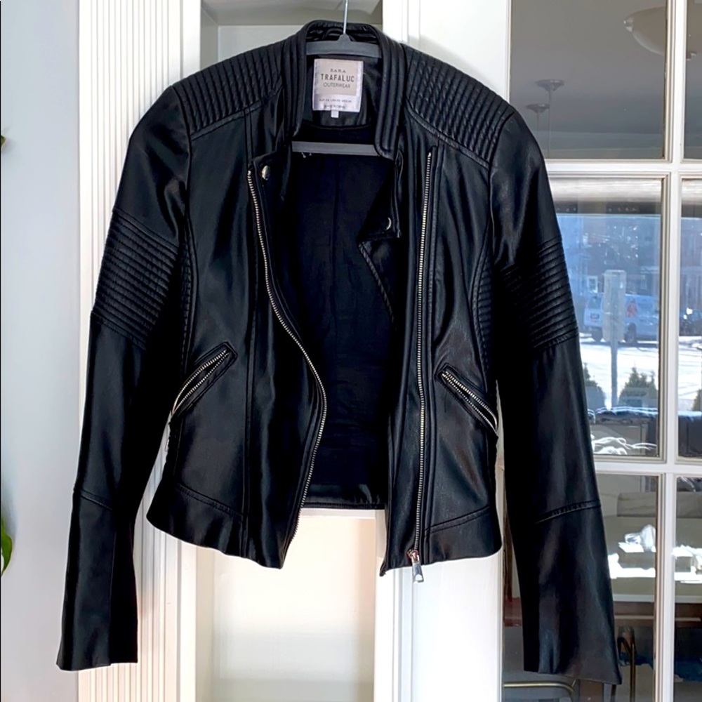 Zara Faux Leather Moto Jacket